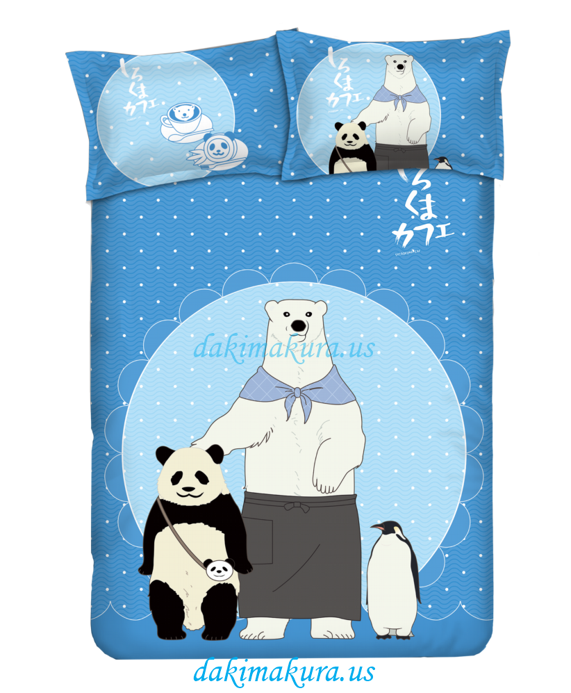 Panda - Shirokuma Cafeblue Anime Bed Blanket Duvet Cover with Pillow Covers Panda - Shirokuma Cafeblue Anime Bed Blanket Duvet Cover with Pillow Covers